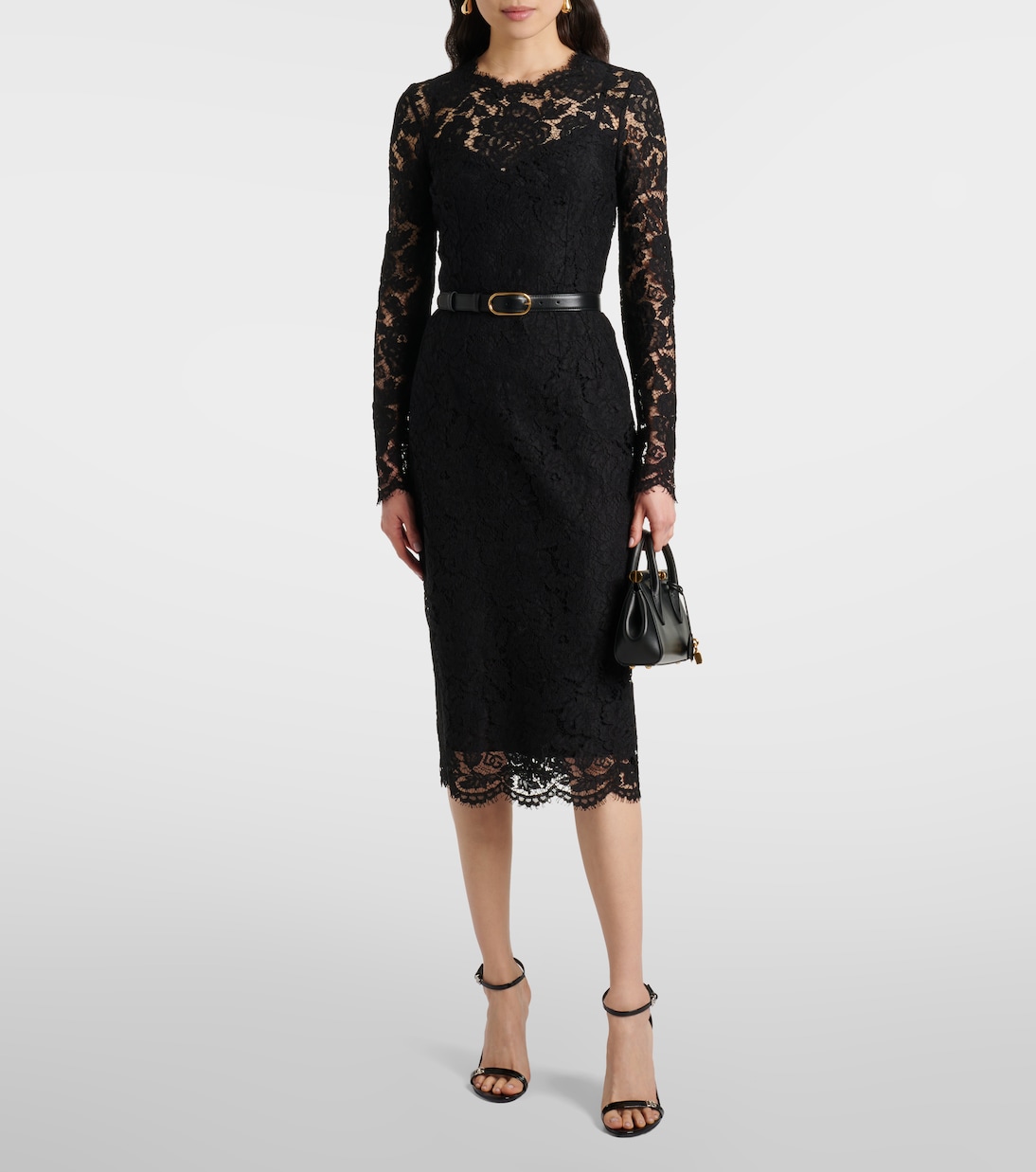 Vestido midi DG de encaje | Dolce&Gabbana