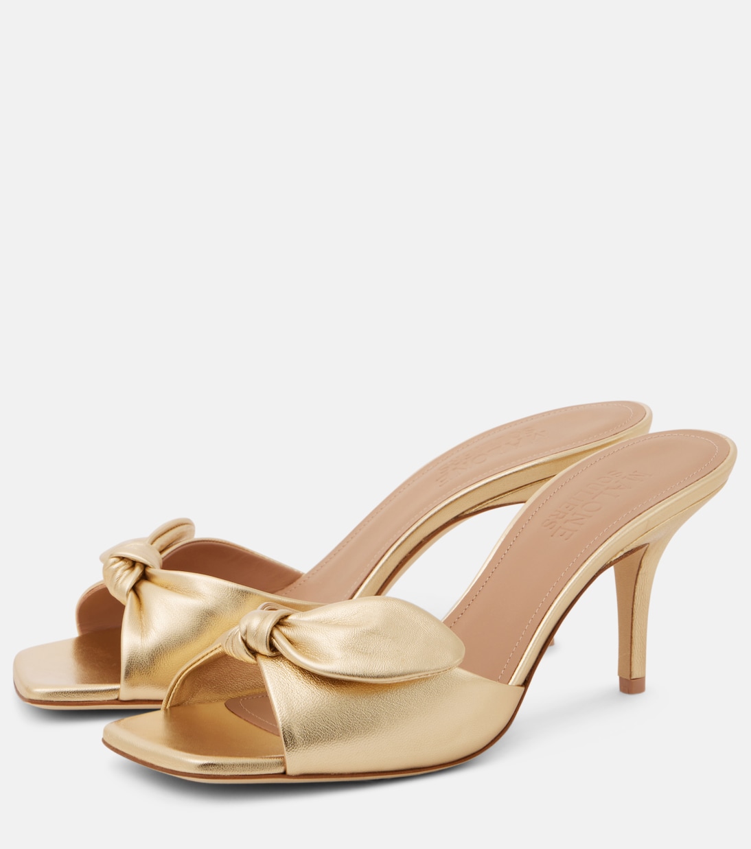 Mules Vargas 70 in pelle metallizzata | Malone Souliers