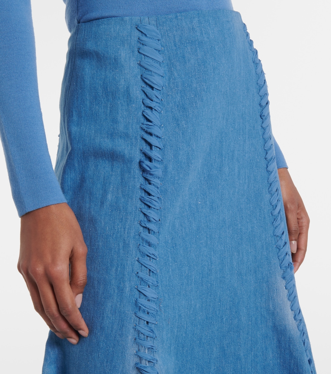 Gonna midi Dion in cotone e lino | Gabriela Hearst