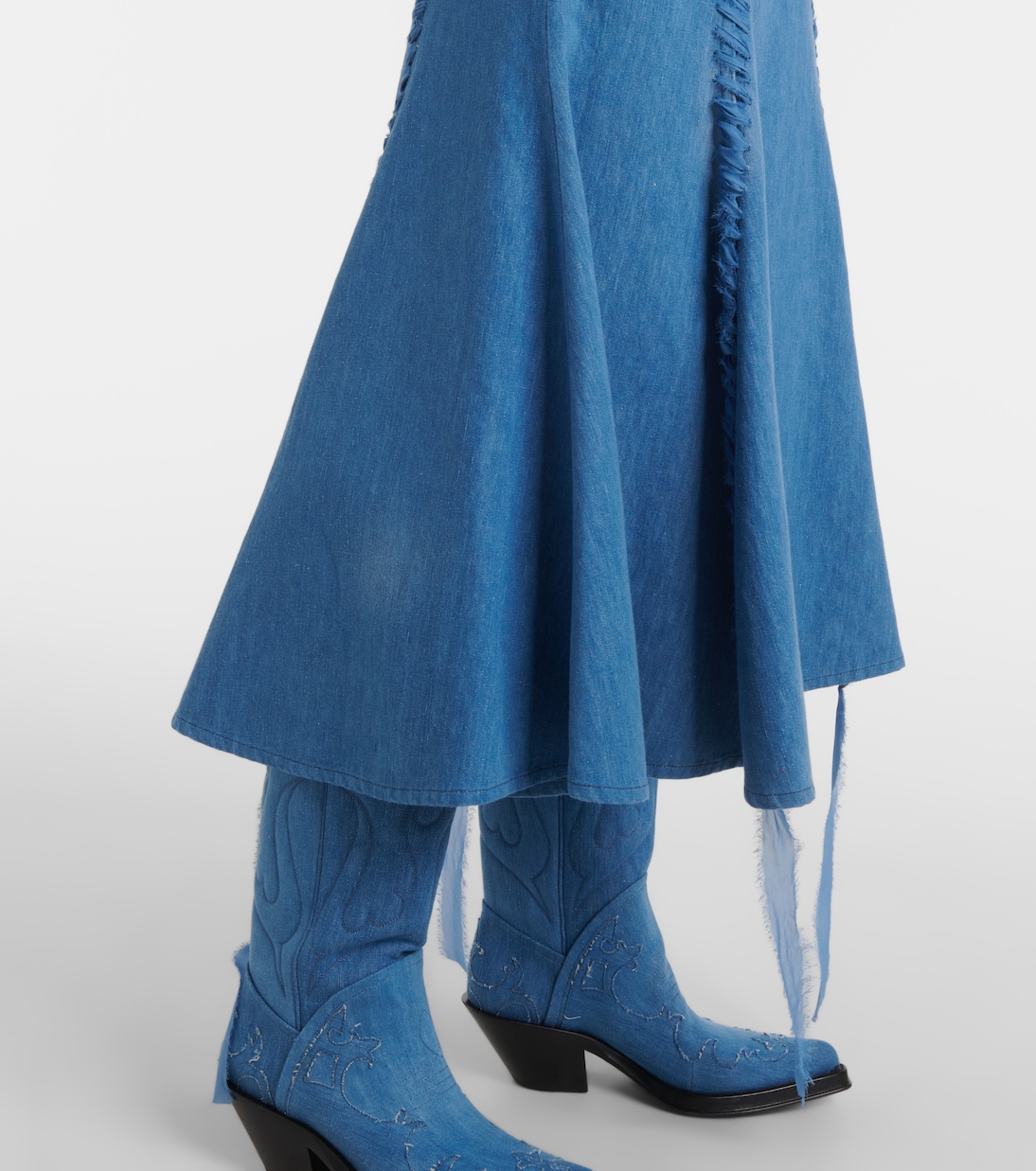 Gonna midi Dion in cotone e lino | Gabriela Hearst