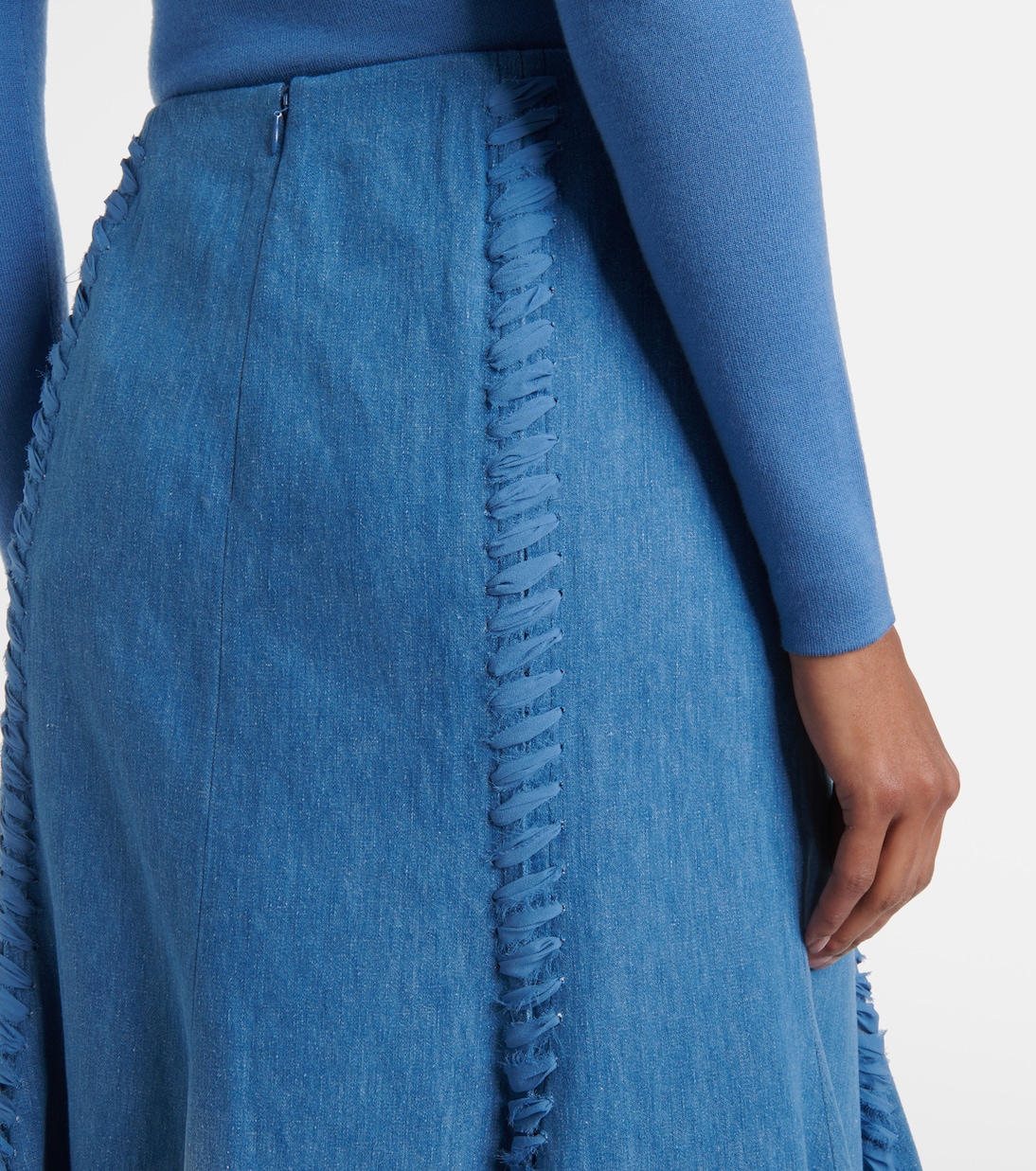 Gonna midi Dion in cotone e lino | Gabriela Hearst