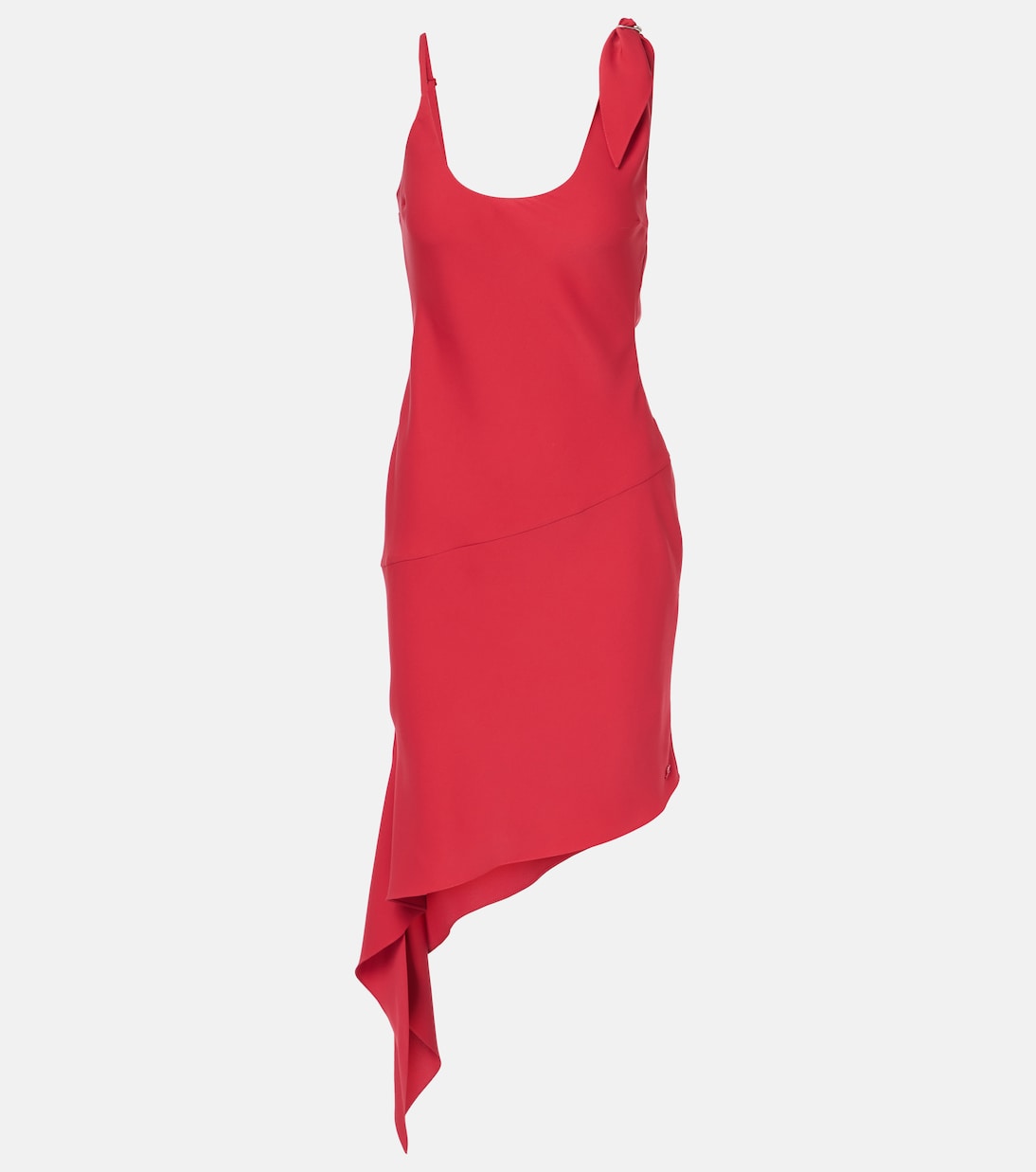 Scarf-detail asymmetric minidress | Courrèges