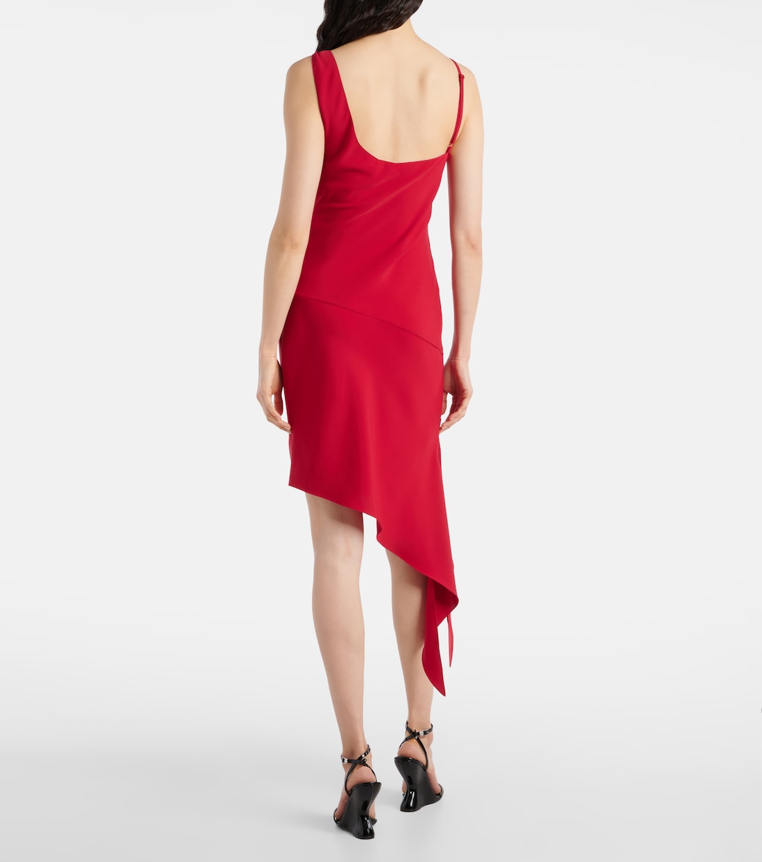 Scarf-detail asymmetric minidress | Courrèges