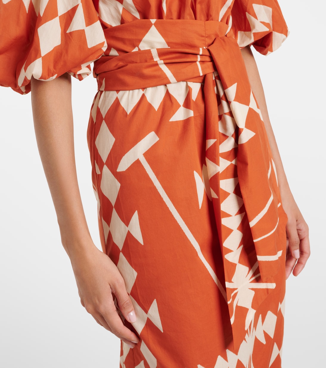 Printed cotton poplin midi dress | Johanna Ortiz