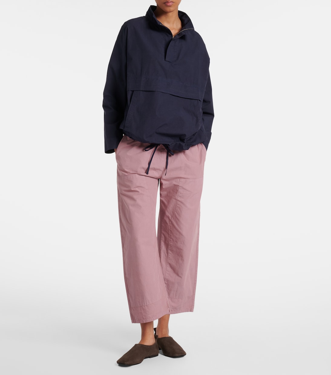 Pantaloni cropped Kyoto a gamba larga in cotone | Leset
