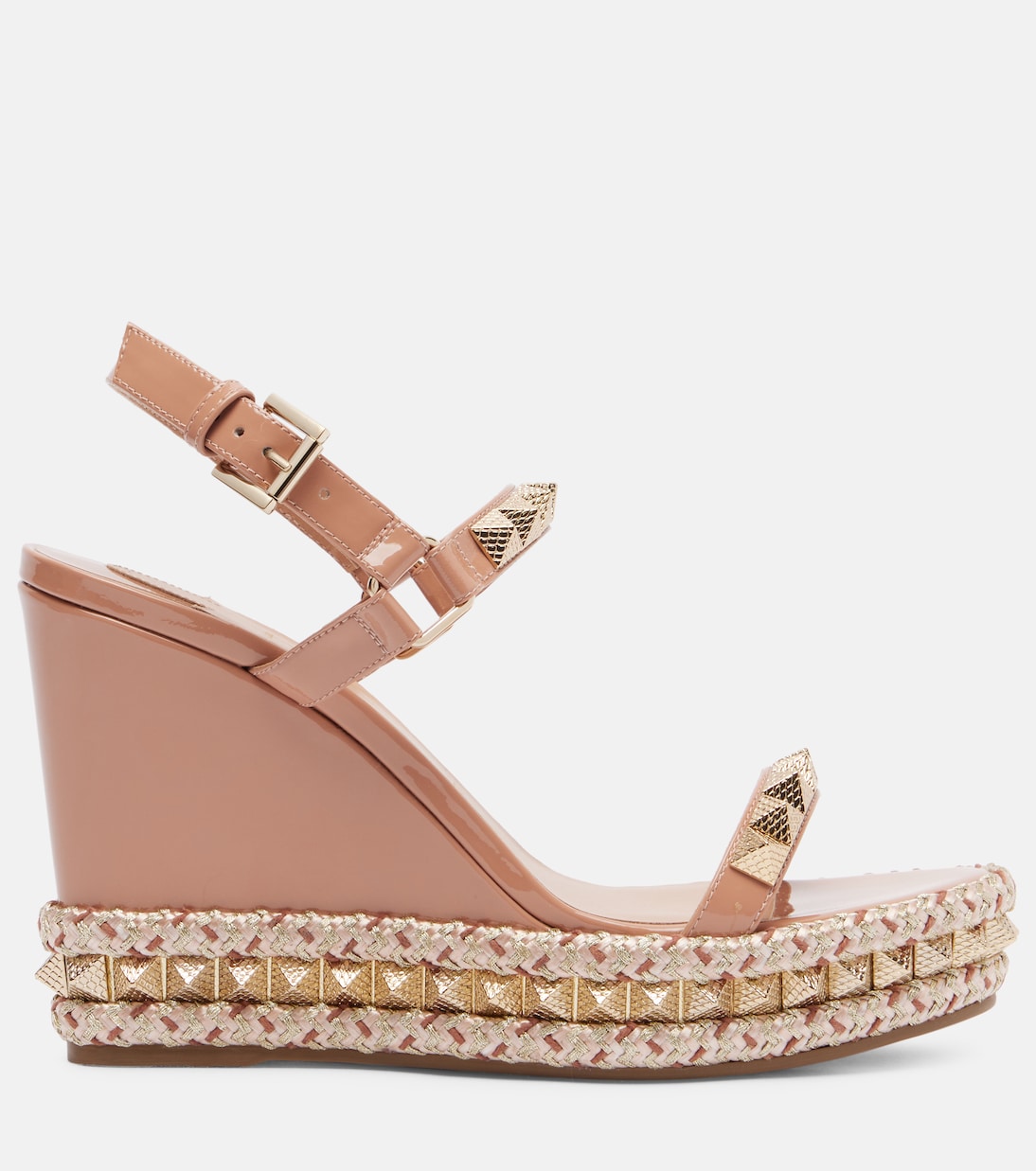 Pyraclou 110 leather espadrille wedges | Christian Louboutin