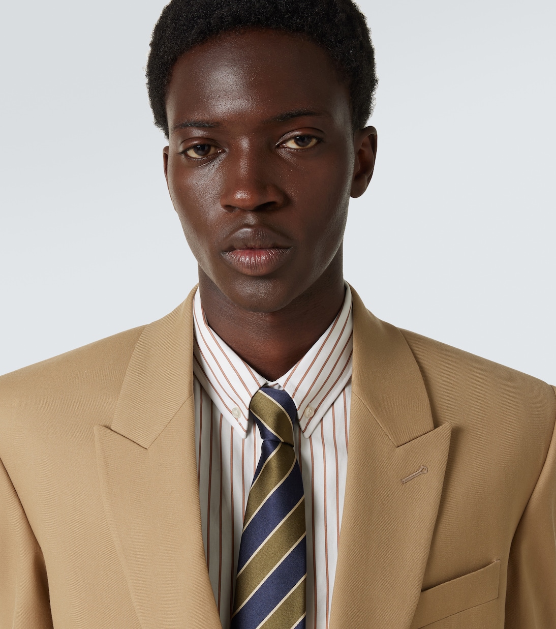Cravatta in twill di seta a righe | Saint Laurent