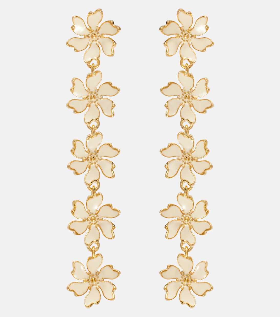 Floral enamel drop earrings | Oscar de la Renta