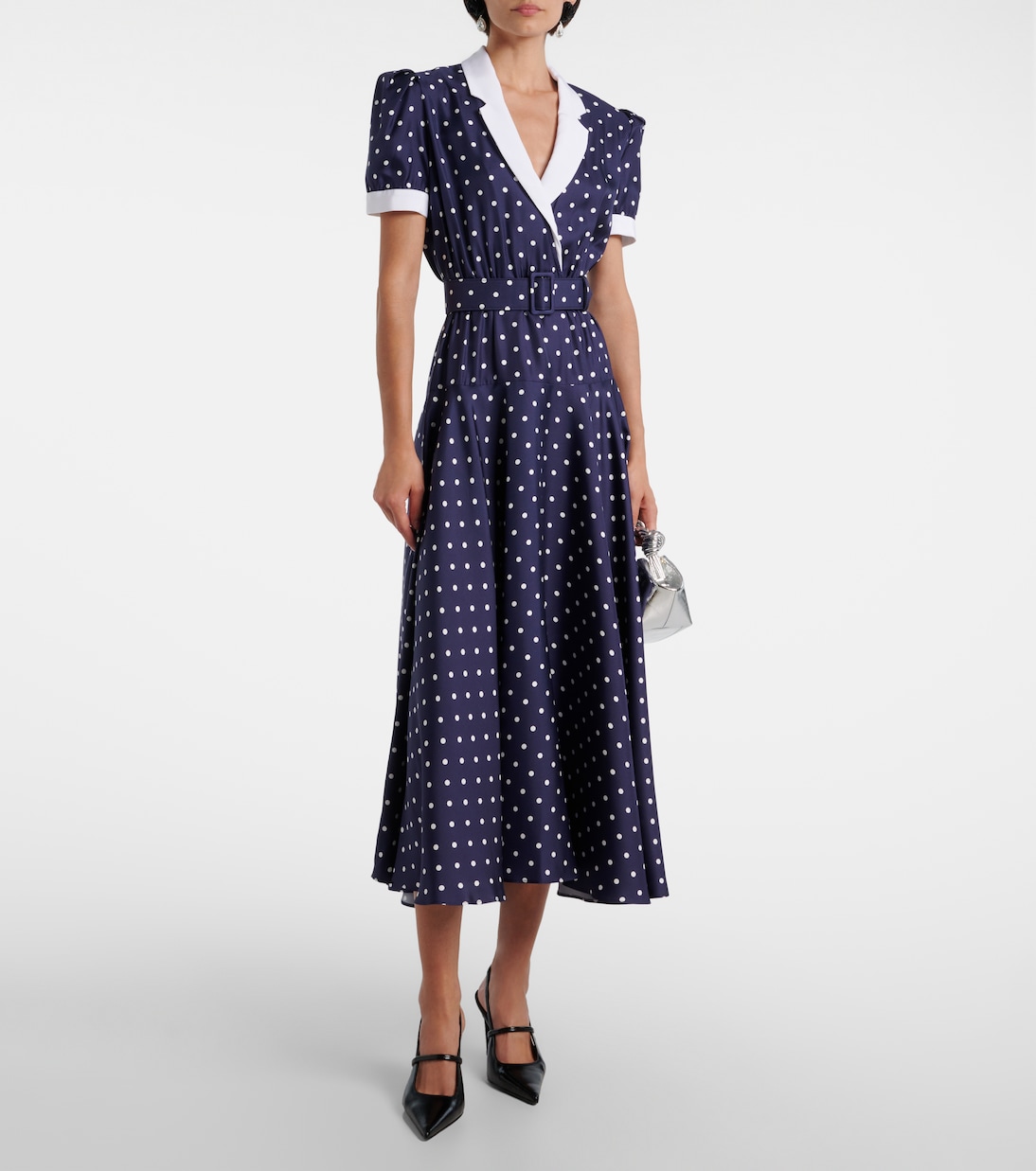 Polka-dot silk twill midi dress | Rodarte