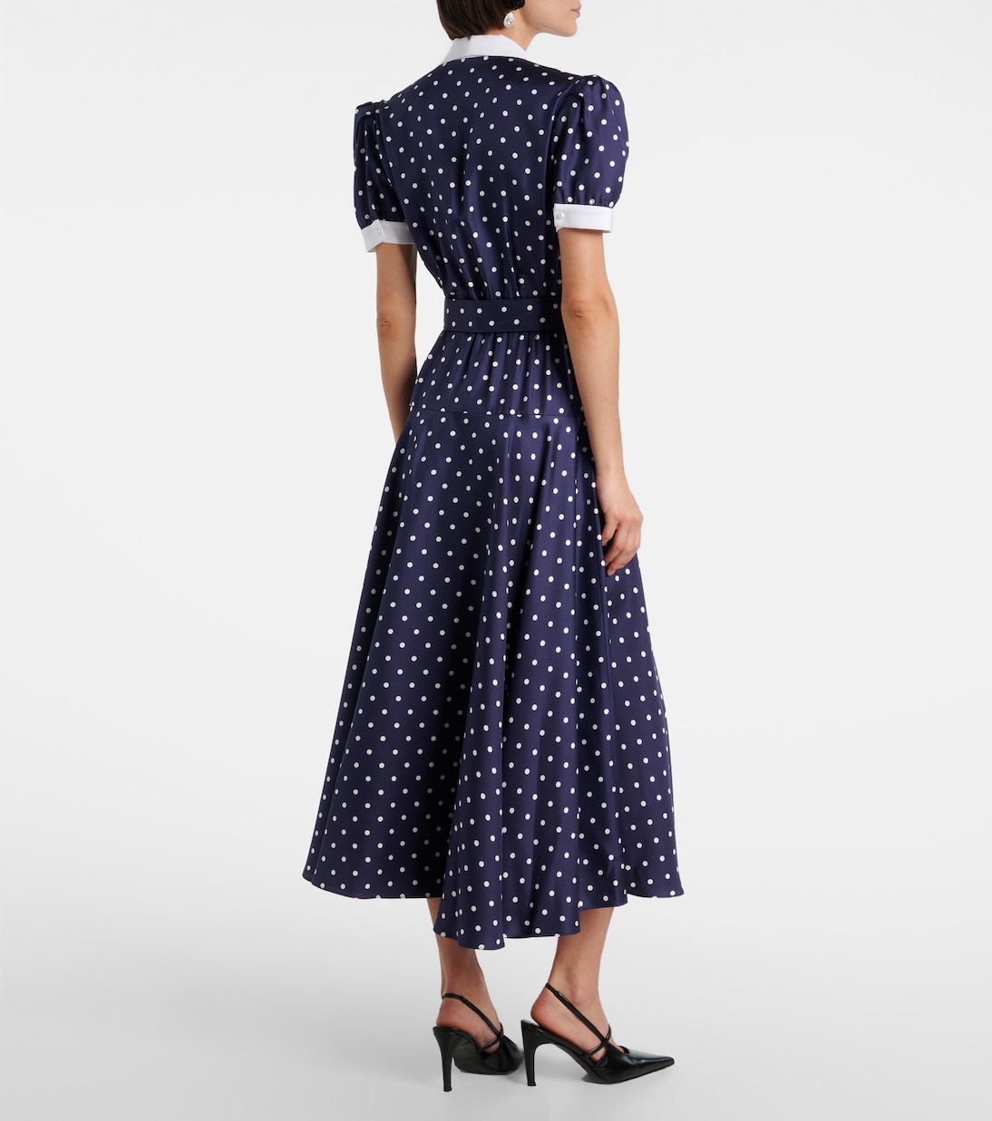 Polka-dot silk twill midi dress | Rodarte