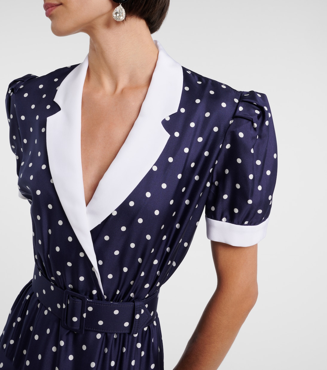 Polka-dot silk twill midi dress | Rodarte