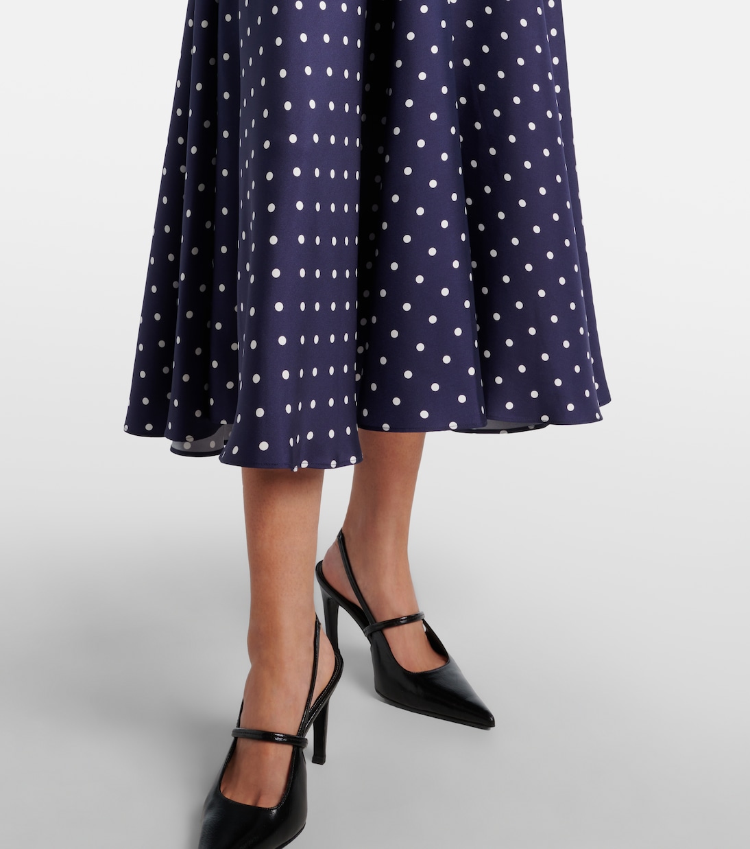 Polka-dot silk twill midi dress | Rodarte