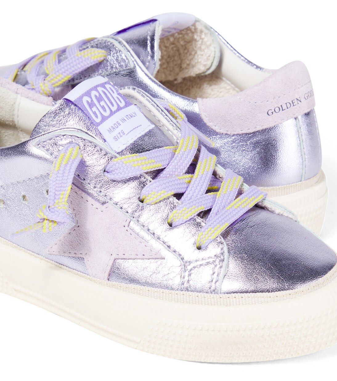 May metallic leather sneakers | Golden Goose Kids
