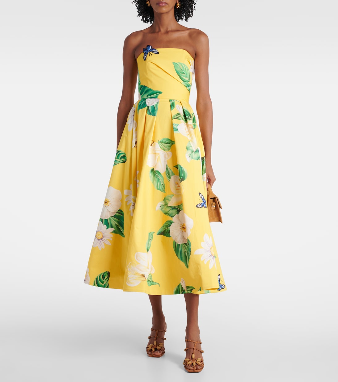 Lynn floral cotton midi dress | Leo Lin