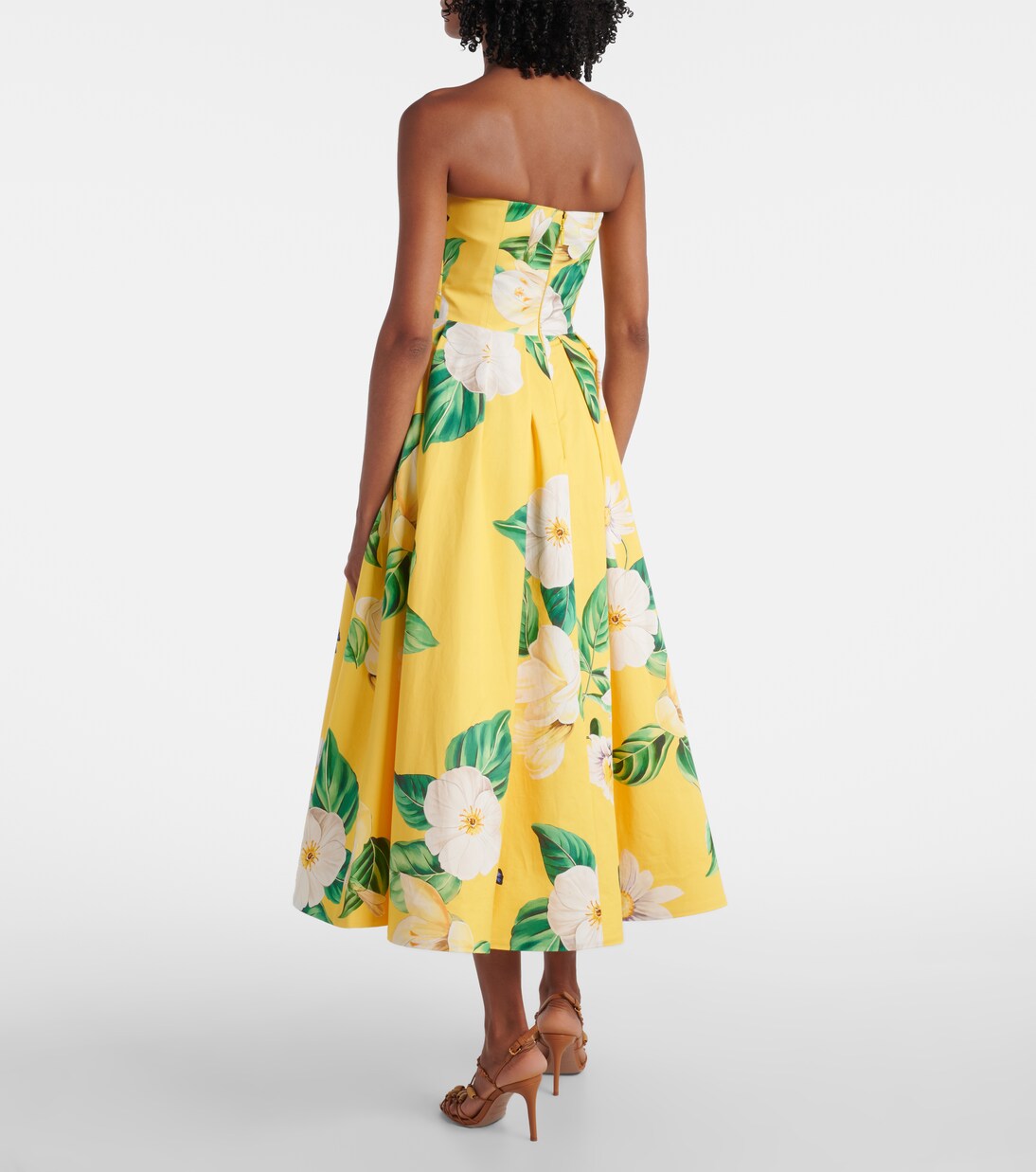 Lynn floral cotton midi dress | Leo Lin