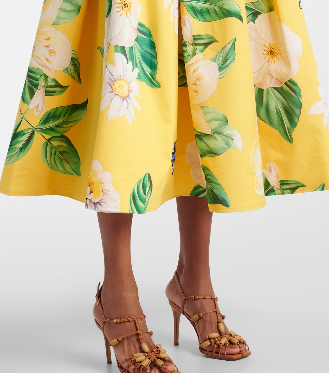 Lynn floral cotton midi dress | Leo Lin