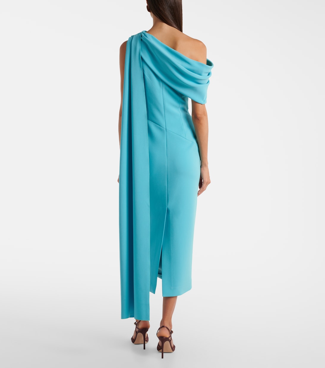 Maite caped crêpe midi dress | Roksanda