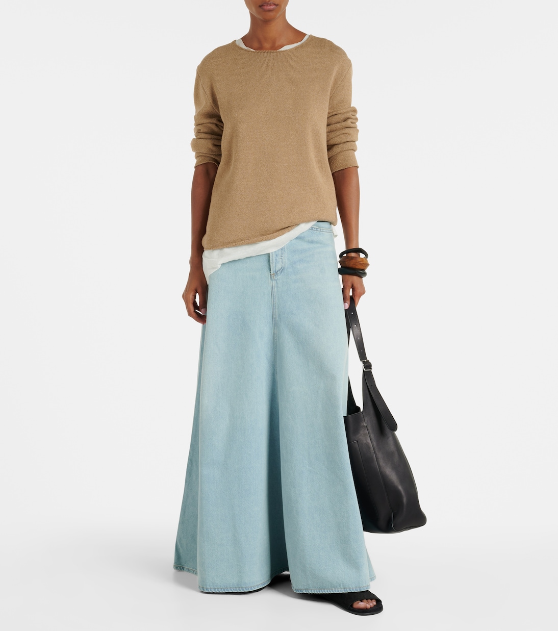 Odin mid-rise denim maxi skirt | Agolde