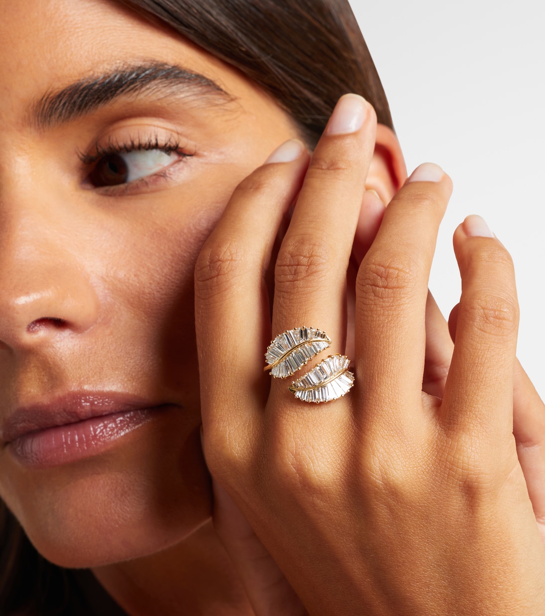 Anello Palm Leaf Classic in oro 18kt con diamanti  | Anita Ko