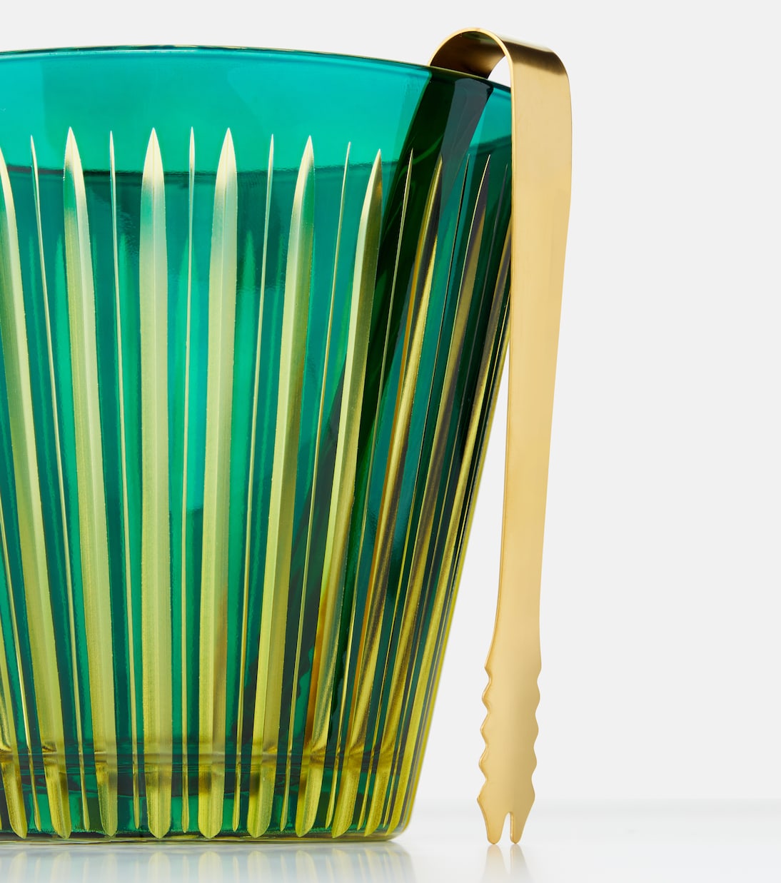 Prism ice bucket and tongs set | L'Objet