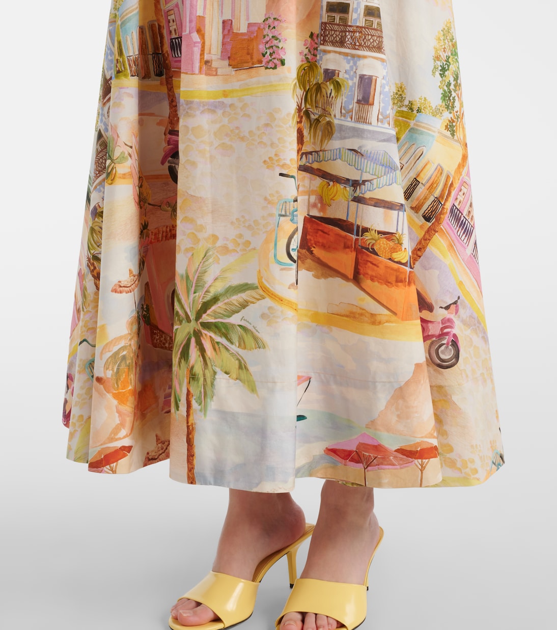Gonna lunga in cotone con stampa | Farm Rio