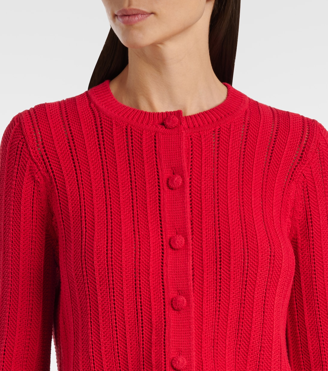 Mariette scalloped pointelle cotton cardigan | Altuzarra