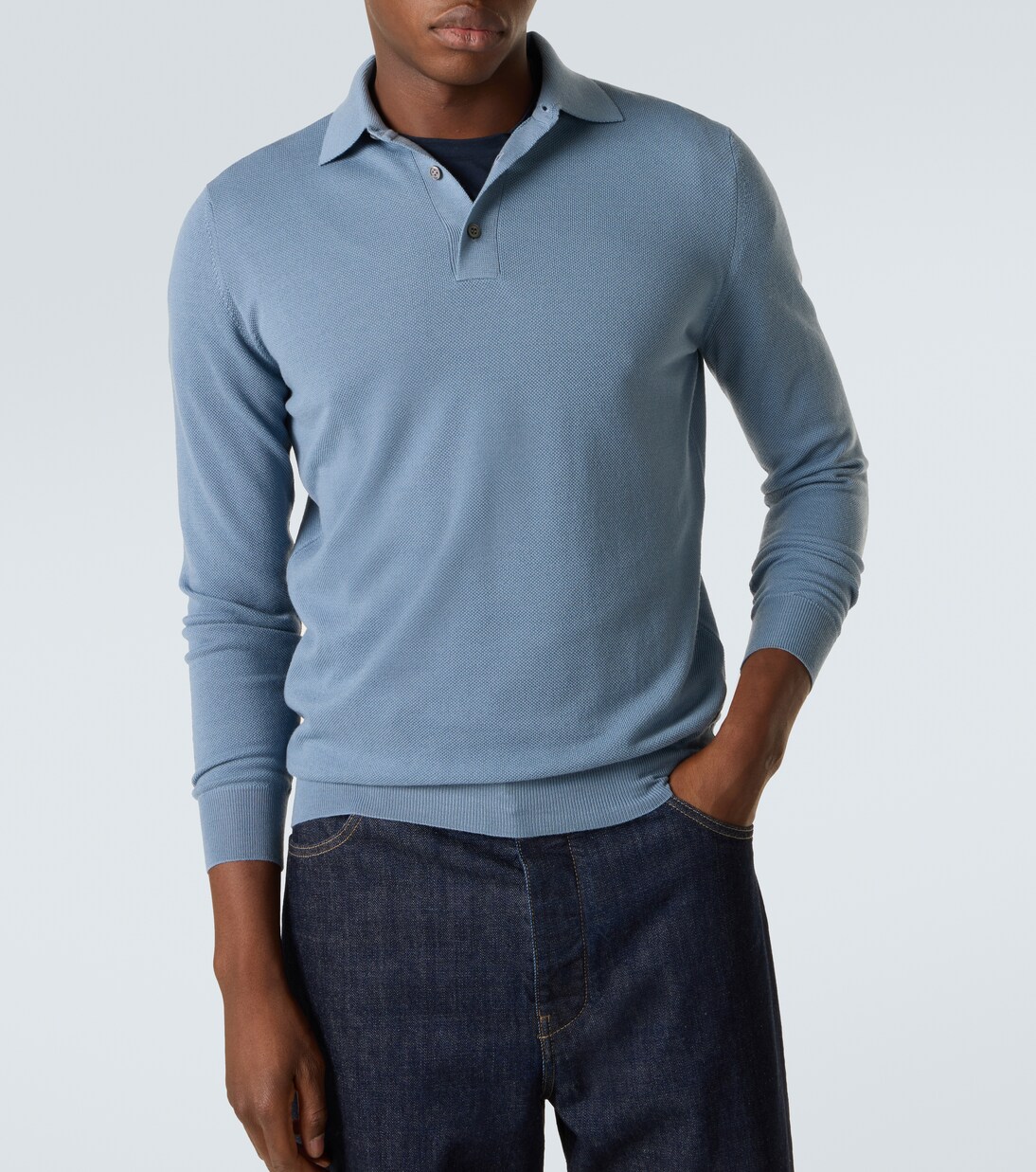 Wool polo sweater | Thom Sweeney