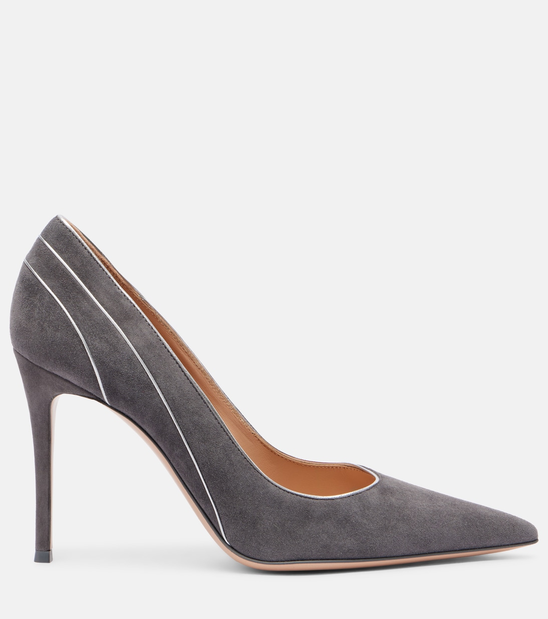 Pointy 95绒面革高跟鞋 | Gianvito Rossi