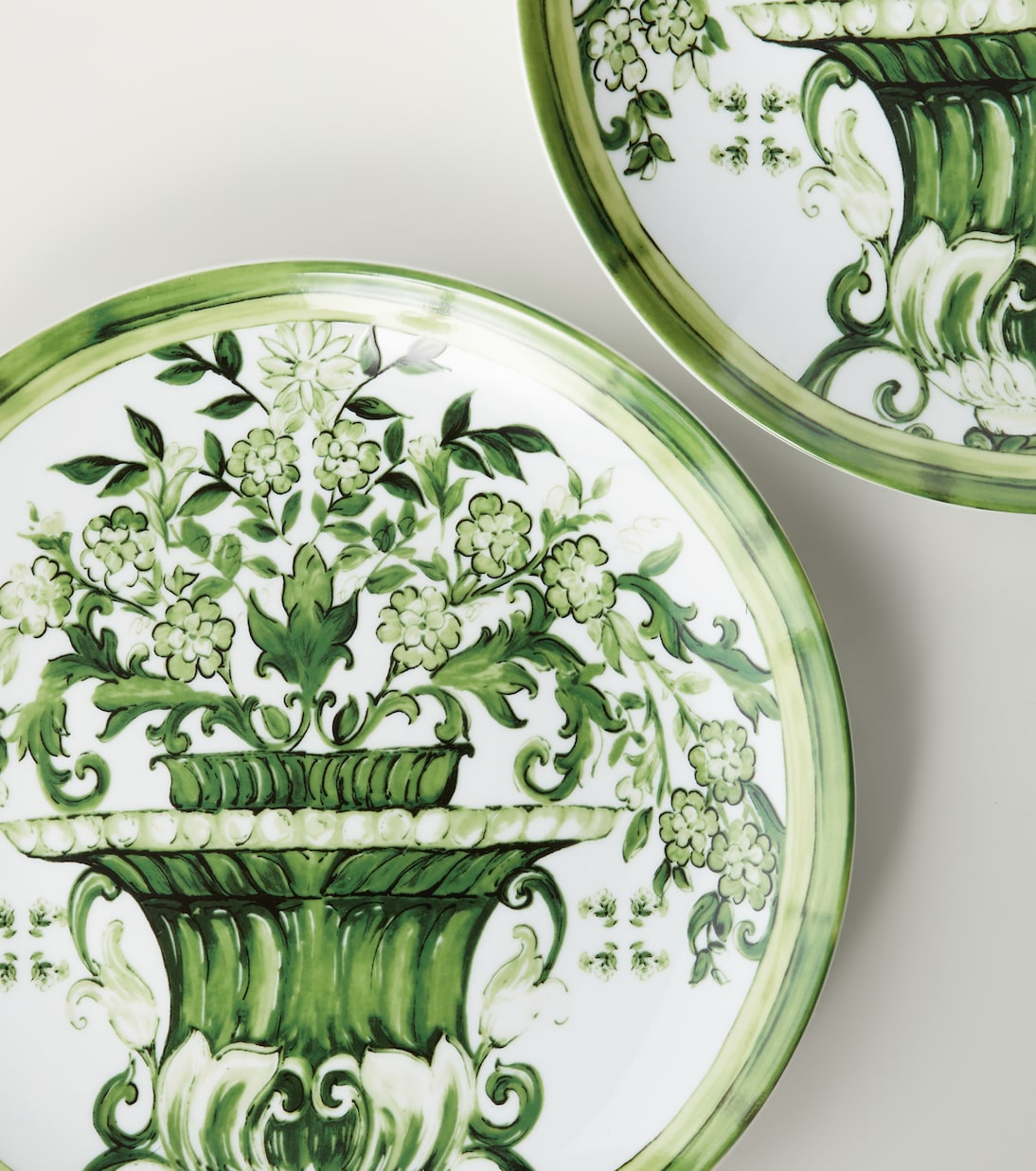 Verde Maiolica set of 2 dinner plates | Dolce&Gabbana Casa