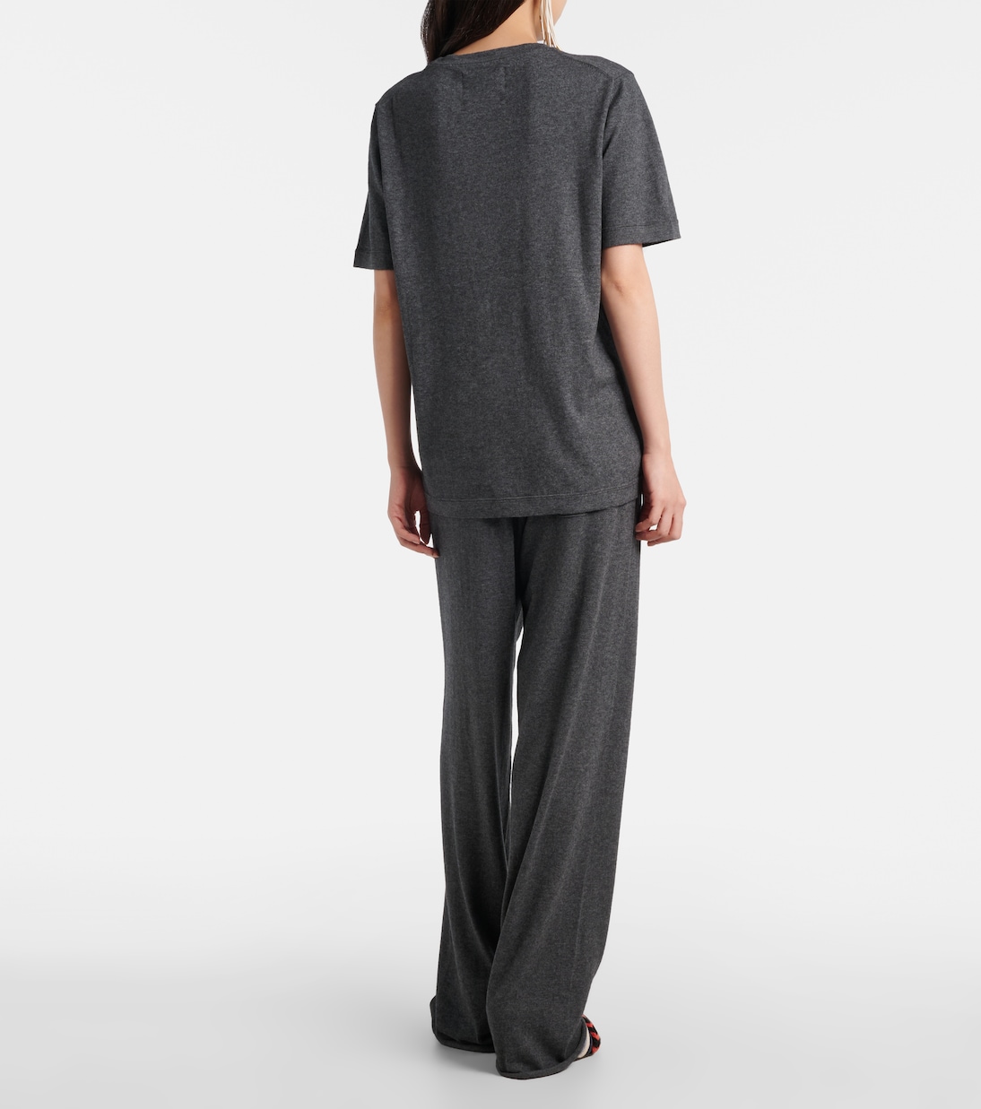 Pantalon N°353 Leisure droit en coton et cachemire | Extreme Cashmere