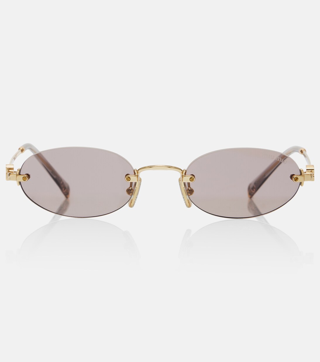 Logo oval sunglasses | Miu Miu
