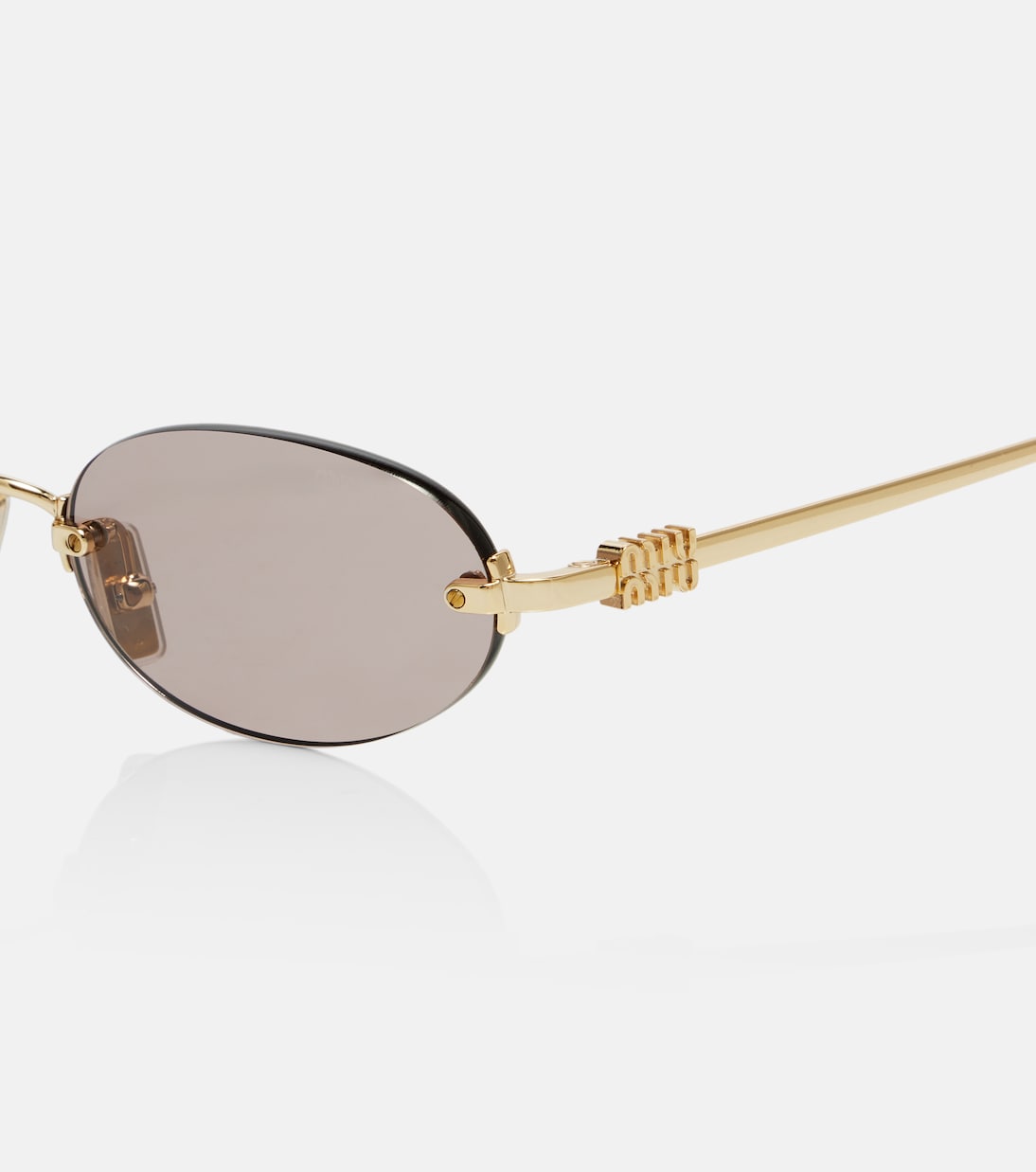 Logo oval sunglasses | Miu Miu