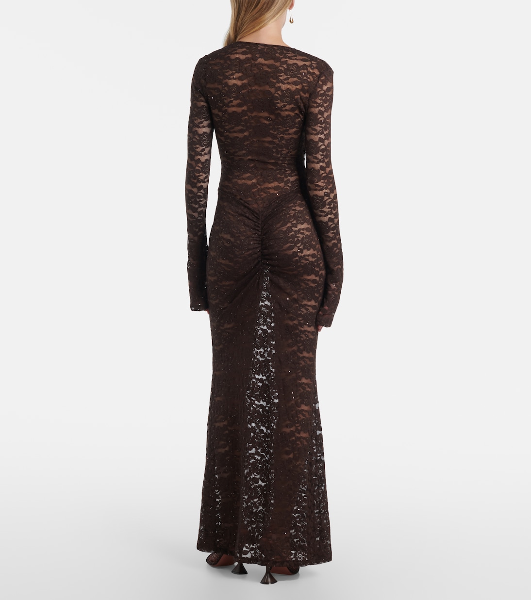 Robe longue Tyler en dentelle à fleurs | Bananhot