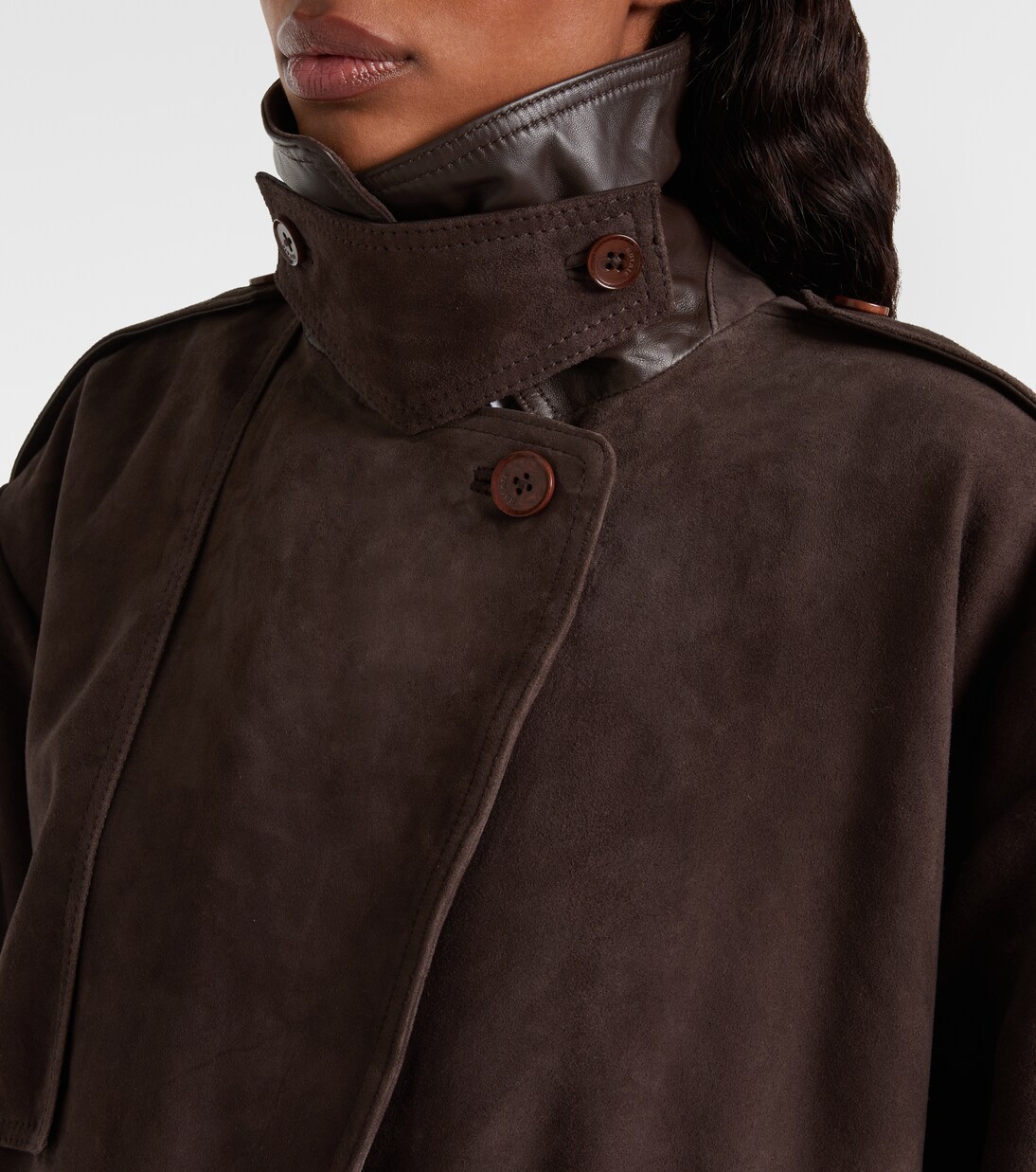 Chaqueta biker de ante oversized | Rotate