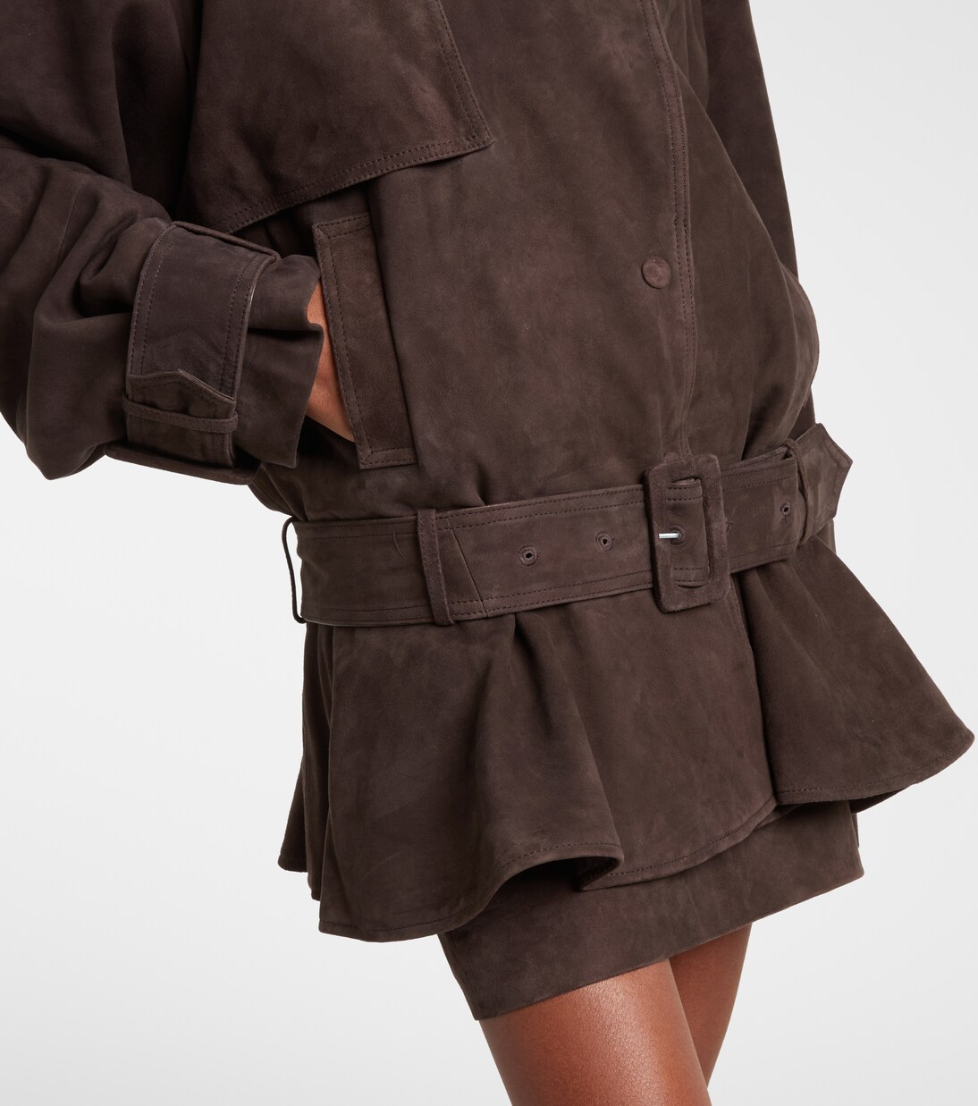 Chaqueta biker de ante oversized | Rotate
