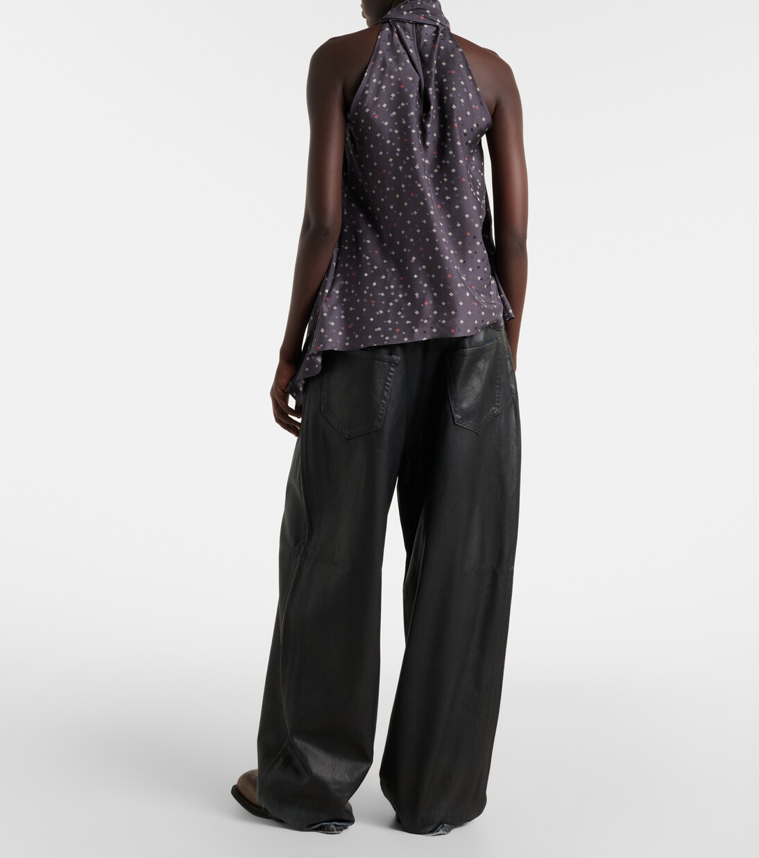 Beschichtete Mid-Rise Wide-Leg Jeans 2023 | Acne Studios