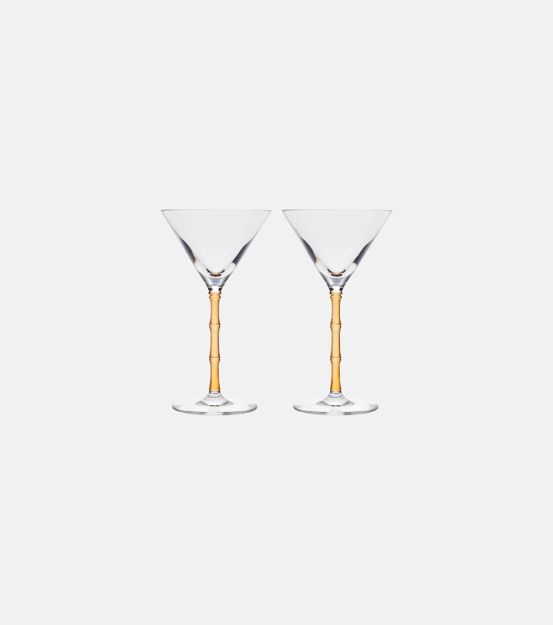 Bamboo set of 2 martini glasses | La DoubleJ