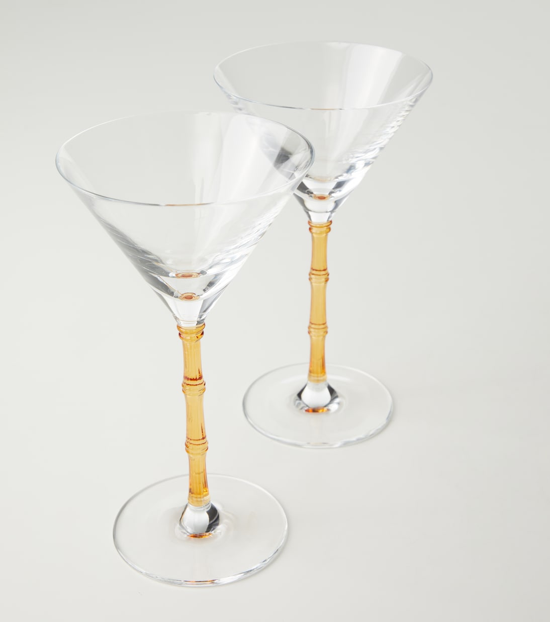 Bamboo set of 2 martini glasses | La DoubleJ