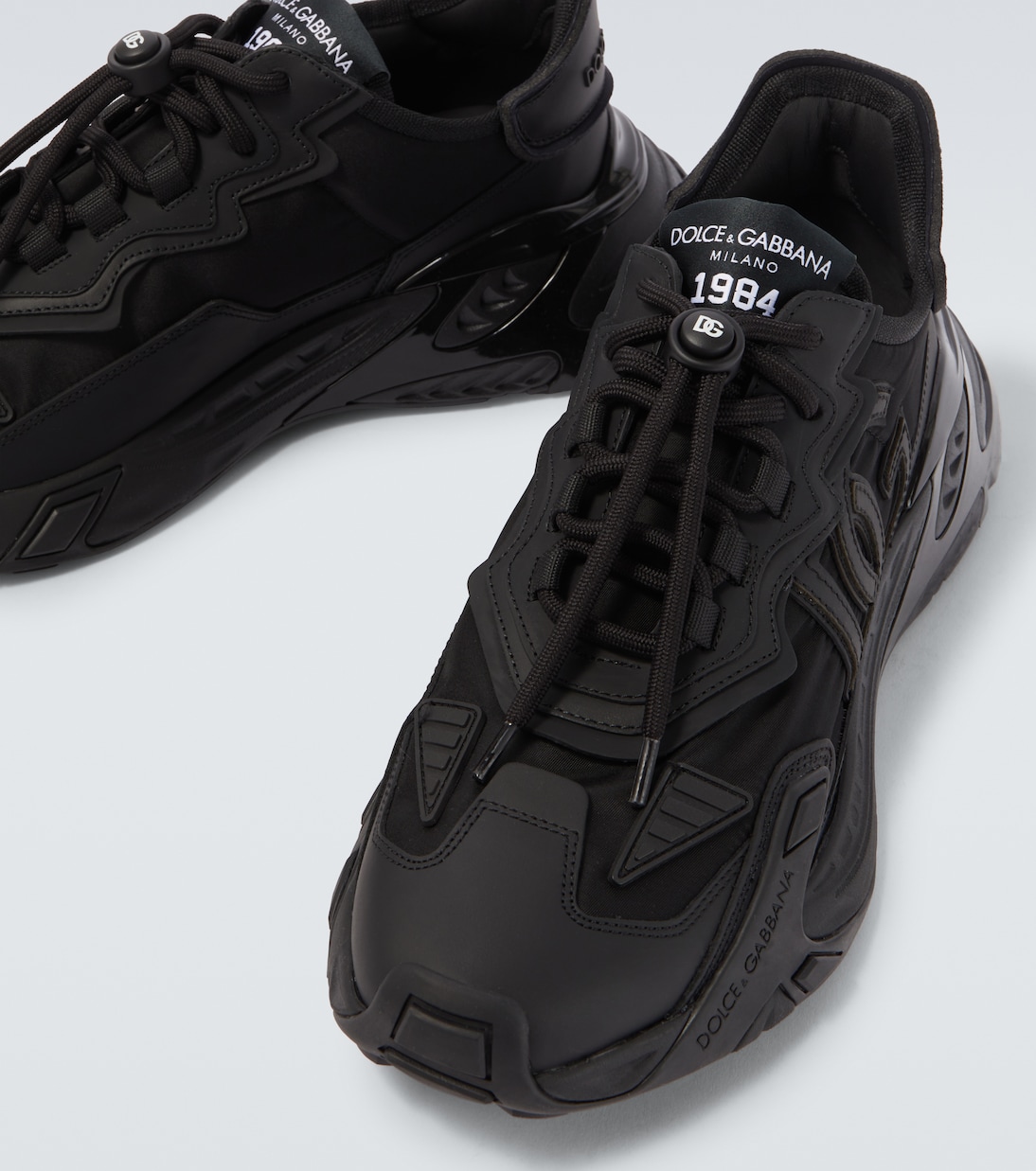 Leather-trimmed sneakers | Dolce&Gabbana