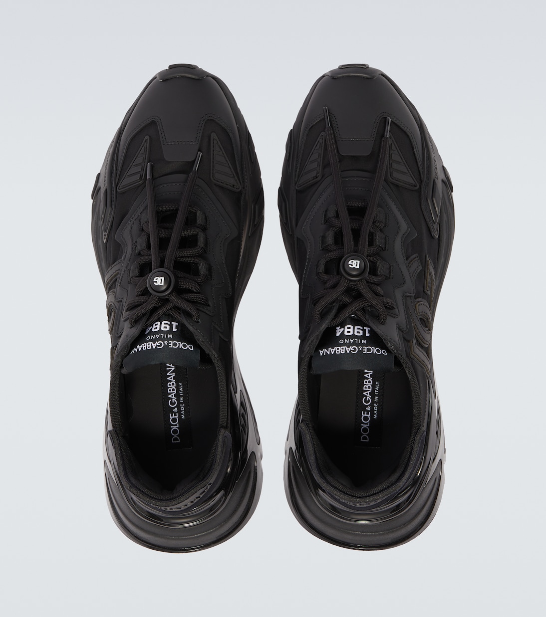 Leather-trimmed sneakers | Dolce&Gabbana