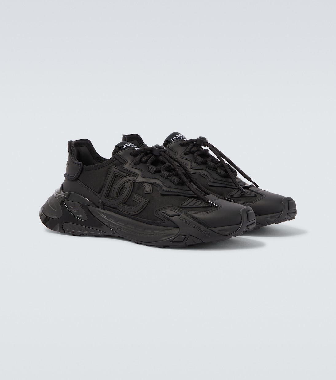 Leather-trimmed sneakers | Dolce&Gabbana