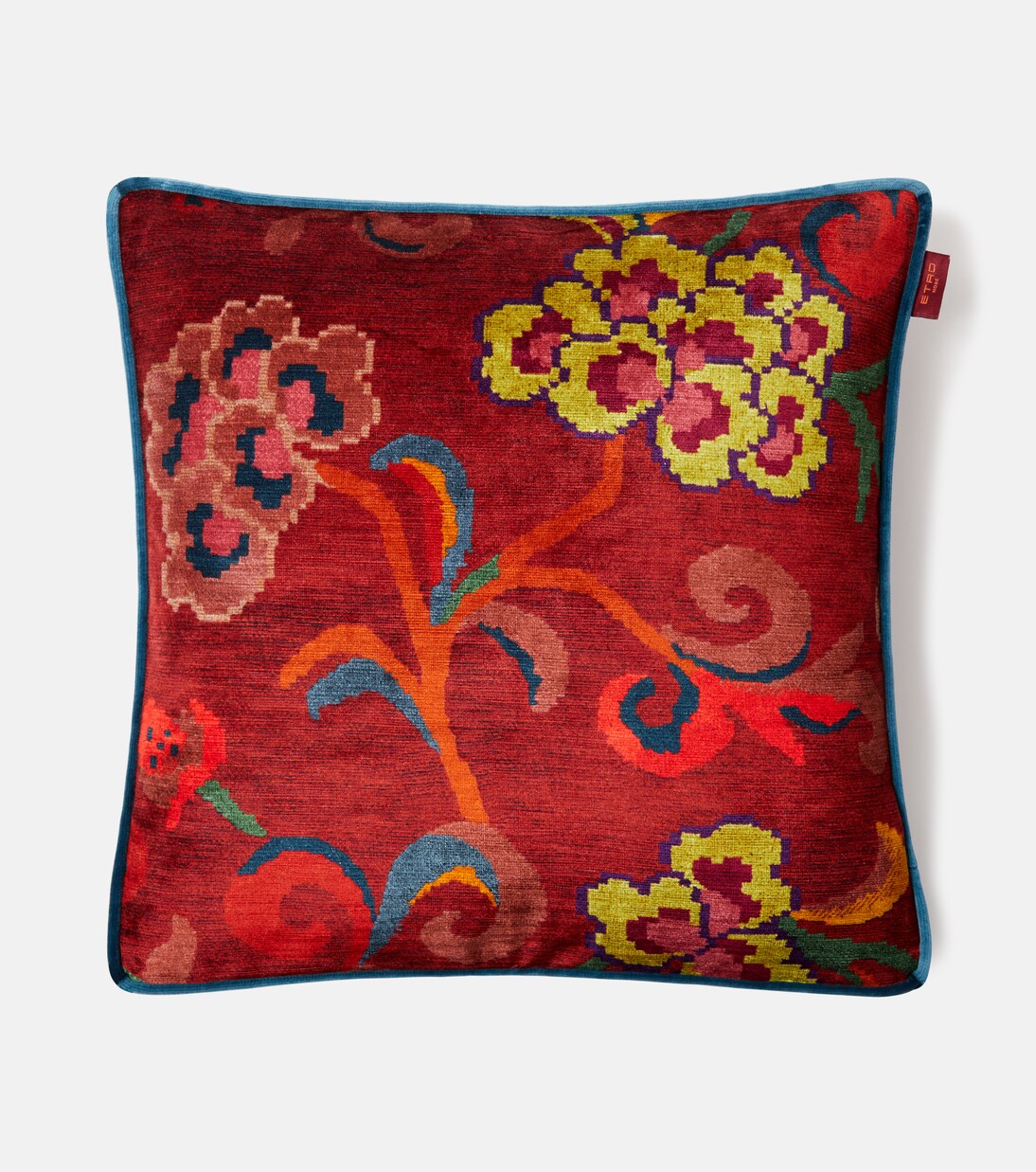 Nimphea floral velvet cushion | Etro