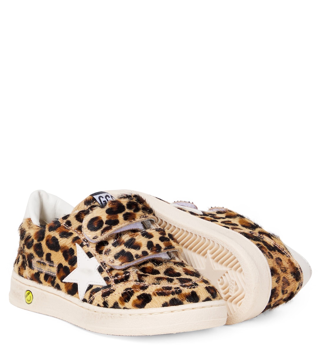 Ball Star leopard-print calf hair sneakers | Golden Goose Kids