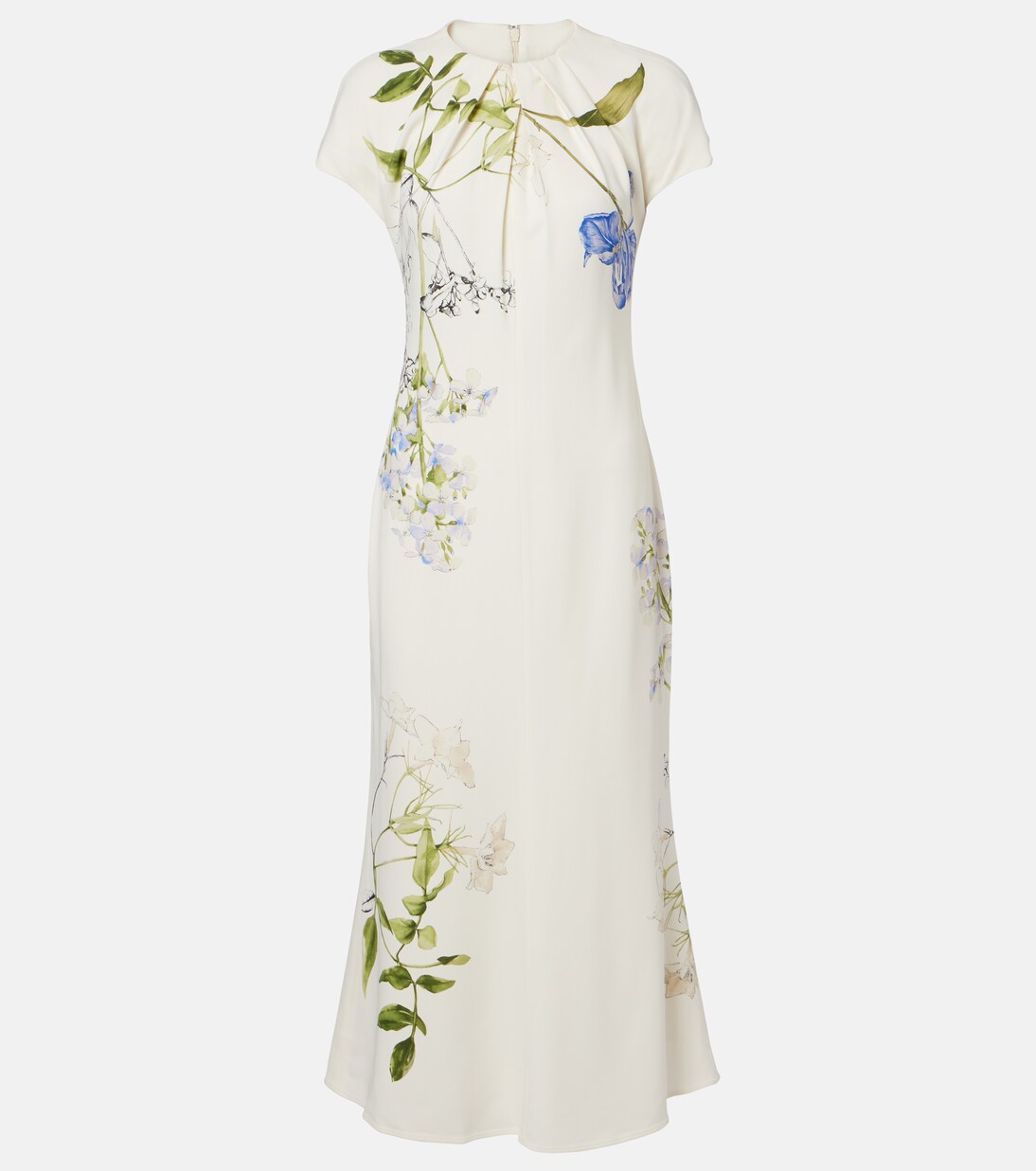 Floral midi dress | Monique Lhuillier