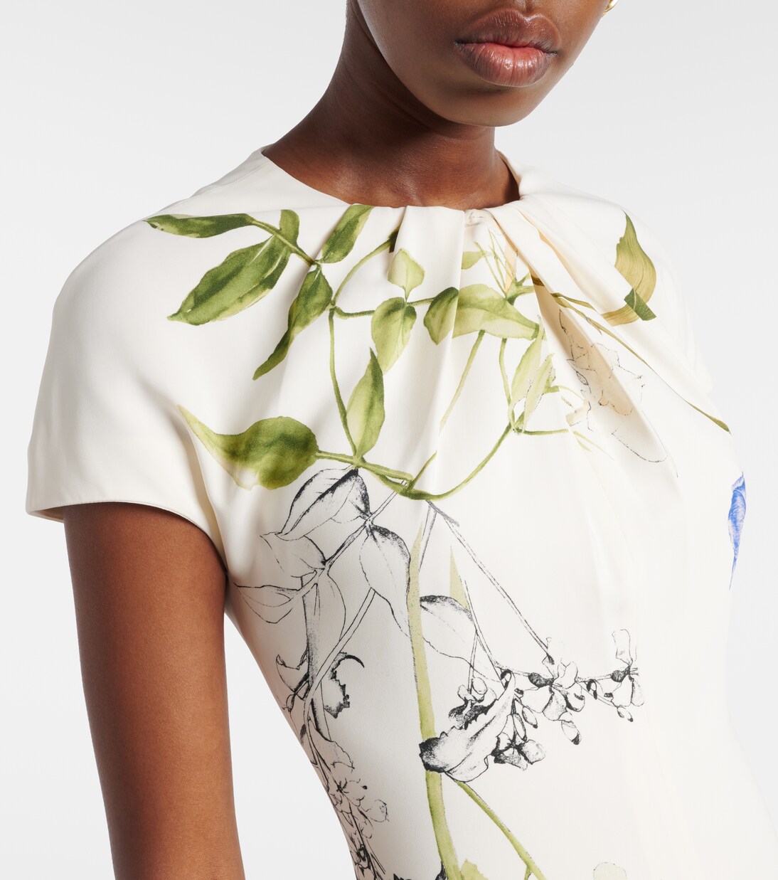 Floral midi dress | Monique Lhuillier