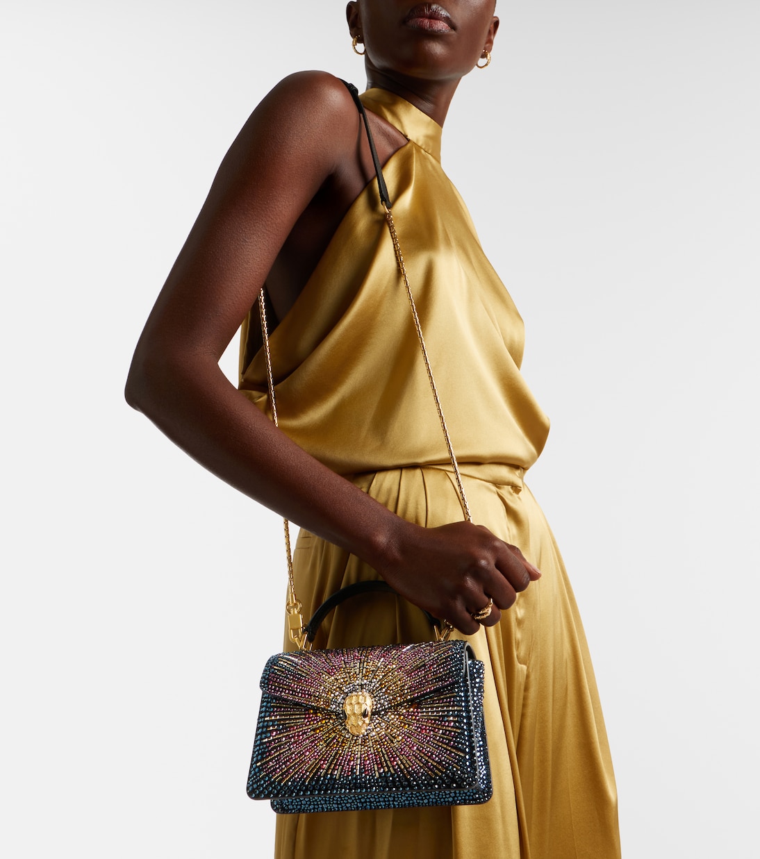 Serpenti Forever迷你皮革手提包 | Bvlgari