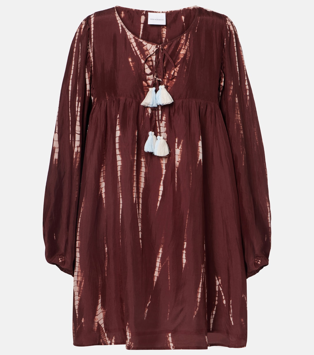 Abito midi Hailey in seta tie-dye | Anna Kosturova