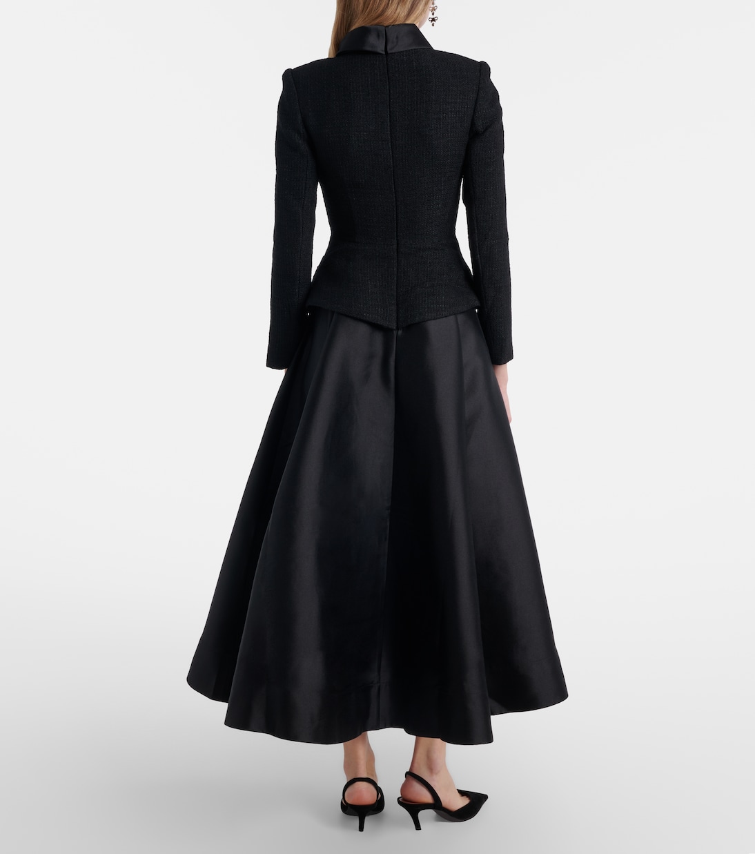 Bouclé taffeta midi dress | Self-Portrait