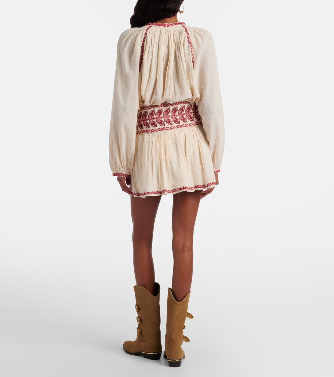 Picadilia embroidered cotton miniskirt | Marant Etoile