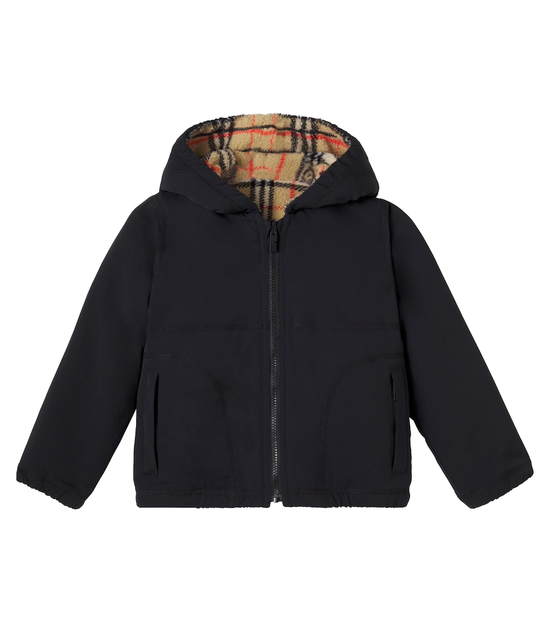 Wendbare Jacke Burberry Check aus Teddyfleece | Burberry Kids
